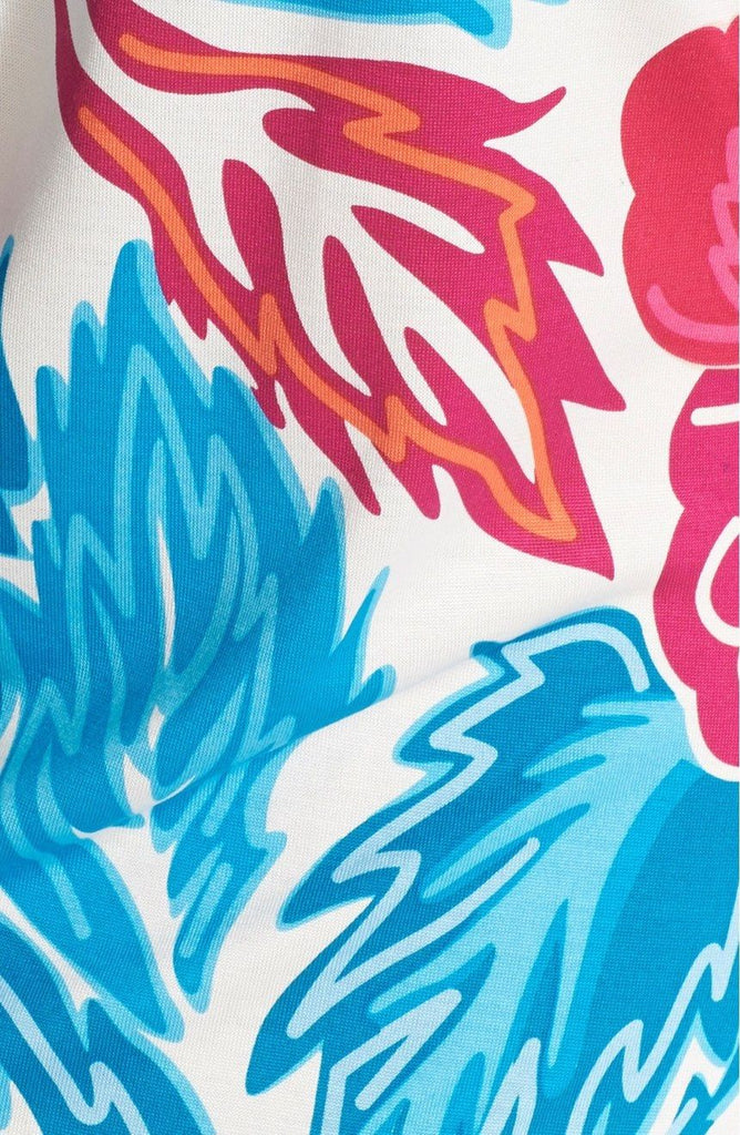 DVF 'Kaden' Silk Jersey Tunic Dress, Giant Floral Multi