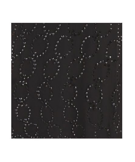 DVF Diane Von Furstenberg Beaded-Front Sleeveless Silk Shift Dress, Black