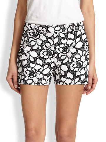 Joie 'Damein' Twist-Front Printed Silk Halter Top, Caviar