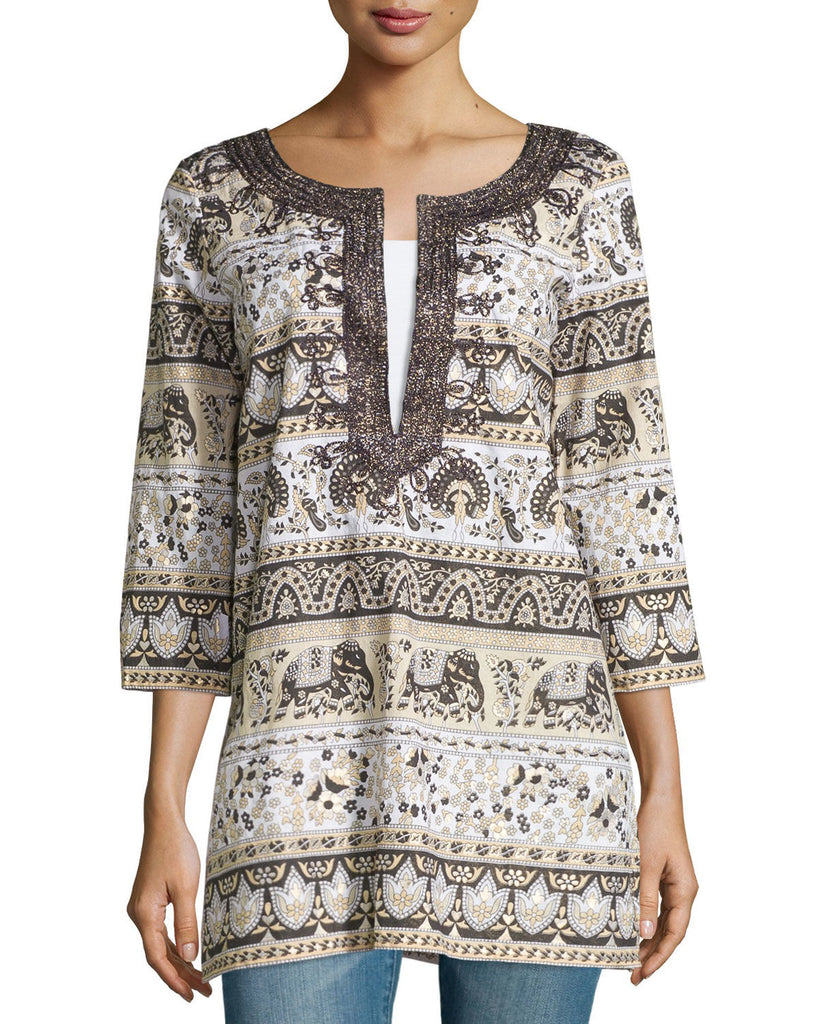 Calypso St. Barth Hester Oliphant Printed Cotton Tunic, Multi