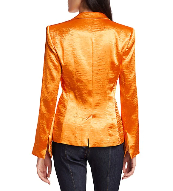 Cinq a Sept 'Colleen' Hammered Satin Blazer, Citrine