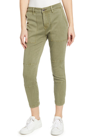Joie Laurelle High Waist Button-Fly Cropped Jeans, Caviar