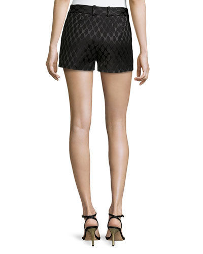 DVF Naples Diamond Jacquard Shorts, Black