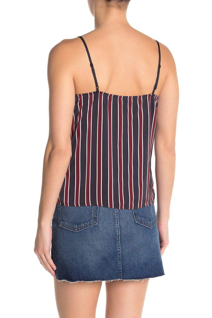 FRAME Striped Sleeveless Cami Tank Top, Navy Multi