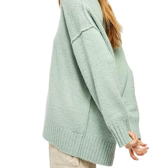 Free People Brookside Oversized Tunic Sweater, Spearmint