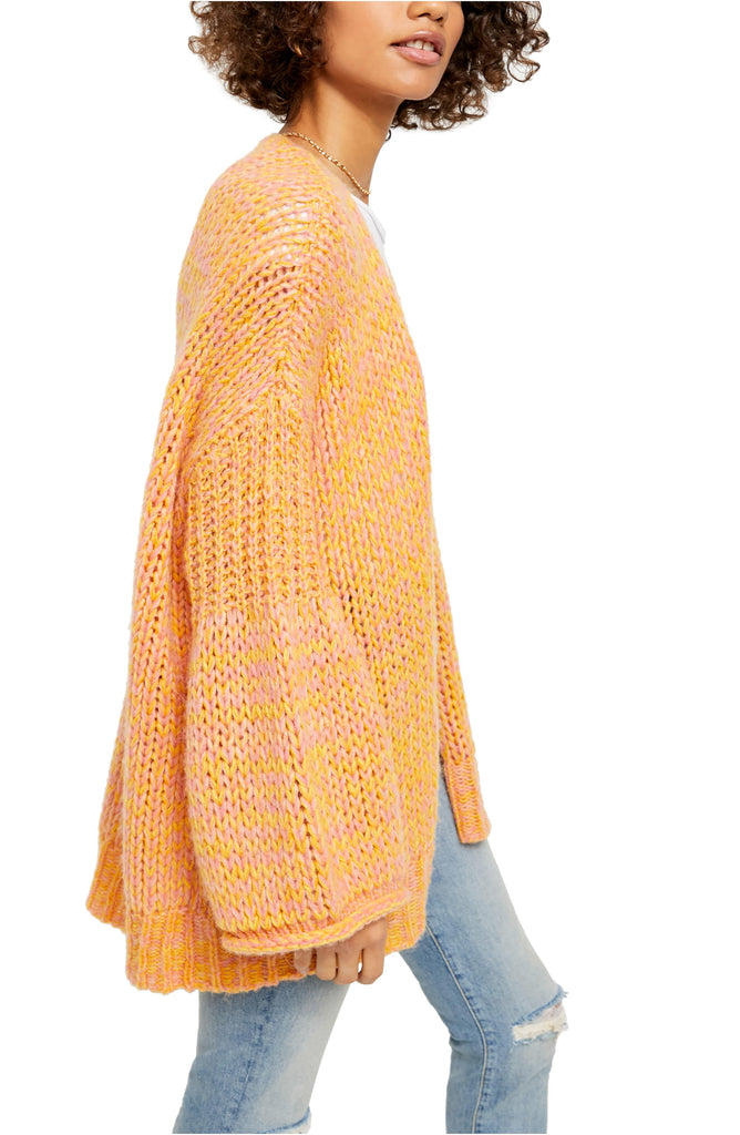 Free People Hometown Cardigan Sweater, Sugar Candy Combo