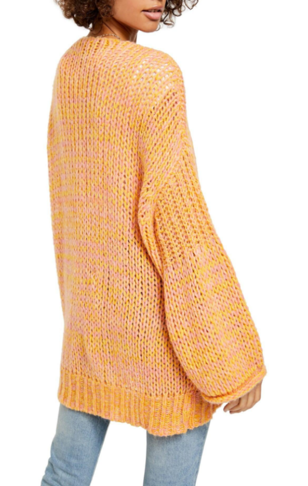 Free People Hometown Cardigan Sweater, Sugar Candy Combo