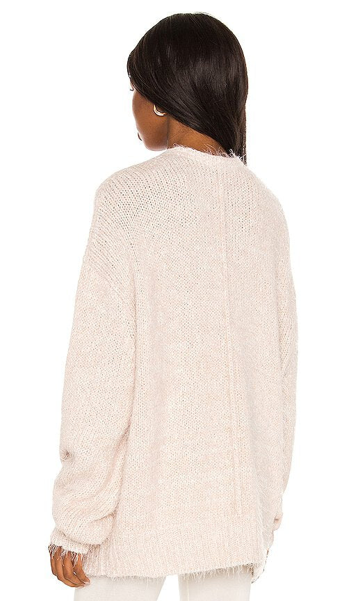 Free People Nevermind Oversized Cardigan Sweater, Creme Brulee