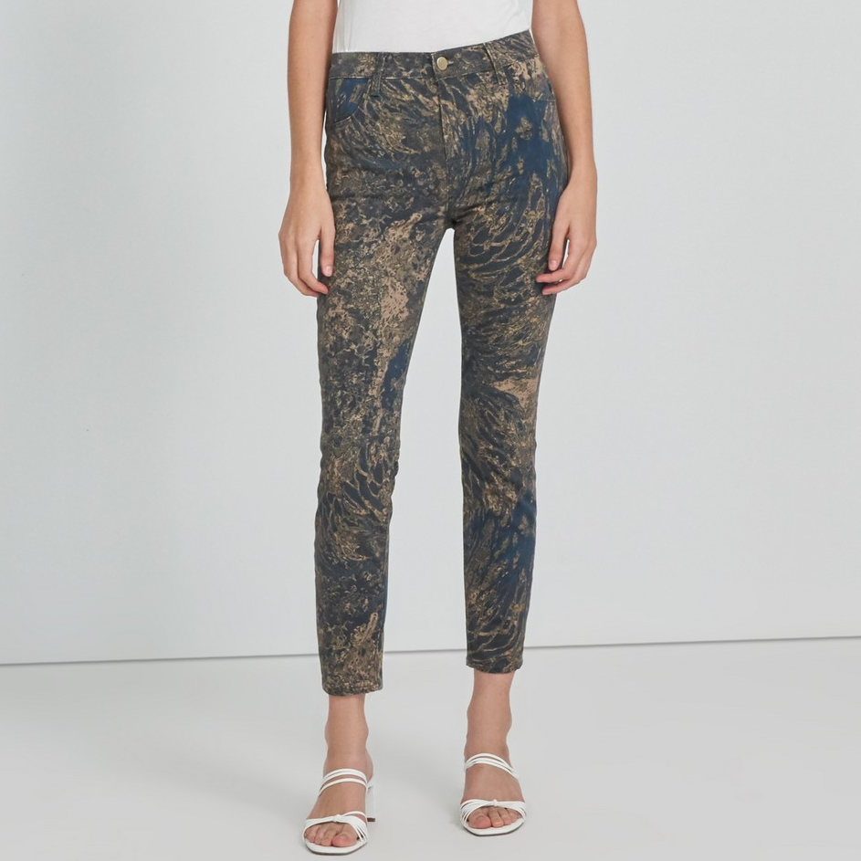 J Brand Alana Photo-Ready High-Rise Crop Skinny Jeans, Gold Wave