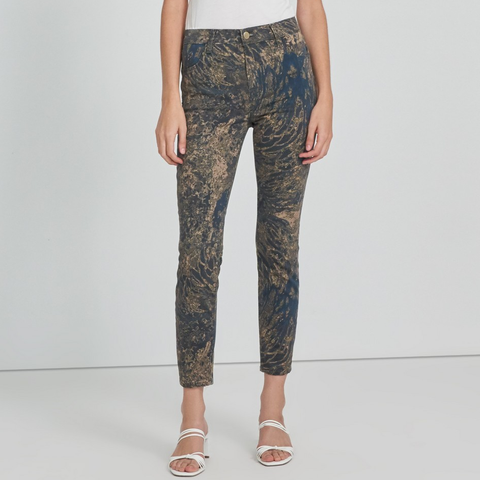 Joie Laurelle High Waist Button-Fly Cropped Jeans, Caviar