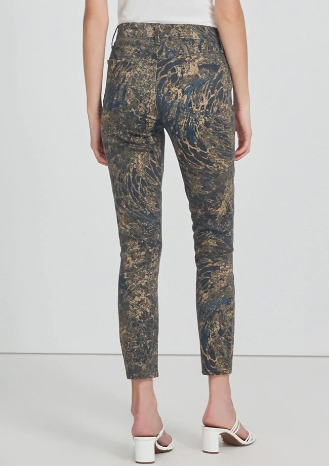 J Brand Alana Photo-Ready High-Rise Crop Skinny Jeans, Gold Wave