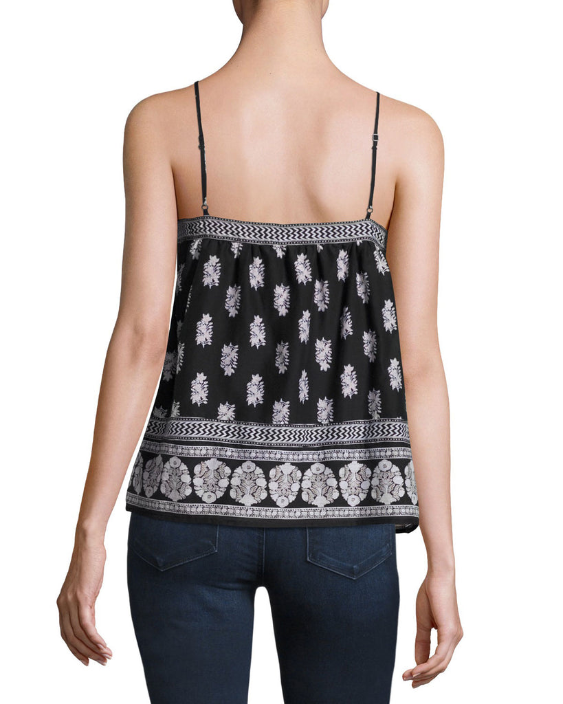 Joie 'Chatham' Bandanna Print Cotton/Silk Tank Top, Caviar Black