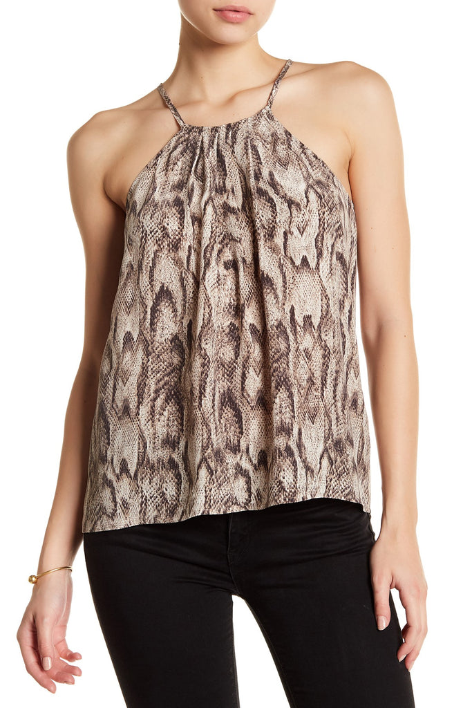 Joie 'Idalina' Sleeveless Silk Python Print Cami Top, Sandalwood