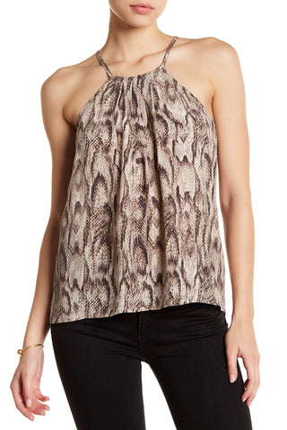 Joie 'Jailee' Animal-Print Cropped Jumpsuit, Ecru