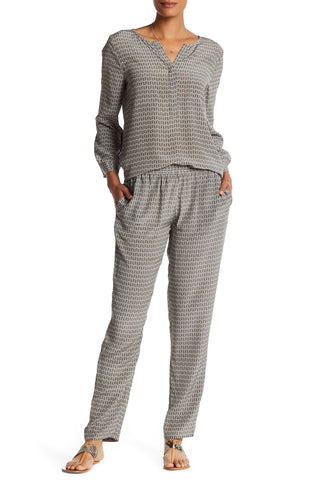 Joie 'Jailee' Animal-Print Cropped Jumpsuit, Ecru