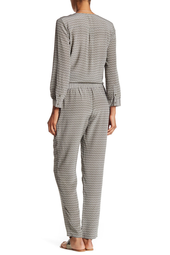 Joie 'Julietta' Printed Silk Elastic Waist Pants, Fatigue Green