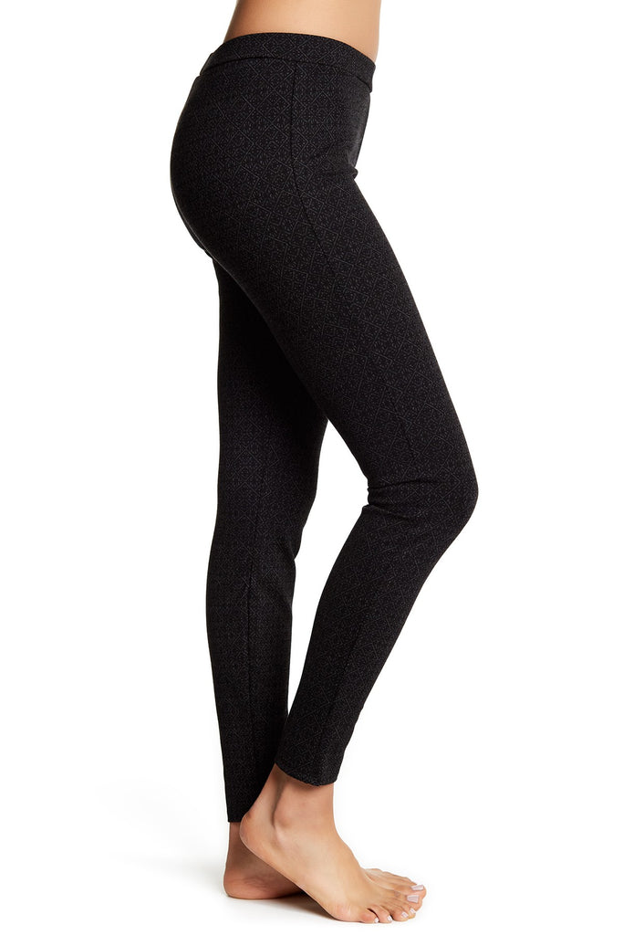 Joie Keena Printed Cropped Leggings, Caviar/Heather Charcoal