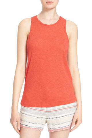 Joie 'Arabeth' Shadow-Striped Cotton Sleeveless Top, Natural
