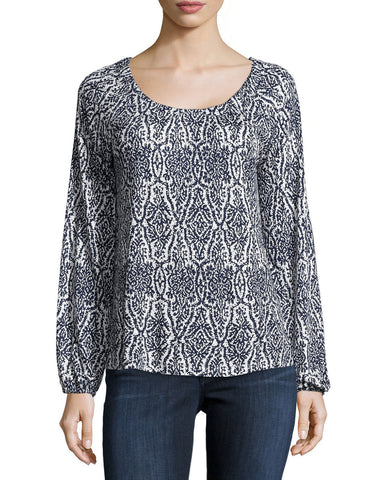 Joie 'Aruna' Camo-Print Silk Sleeveless Top, Silver Sand