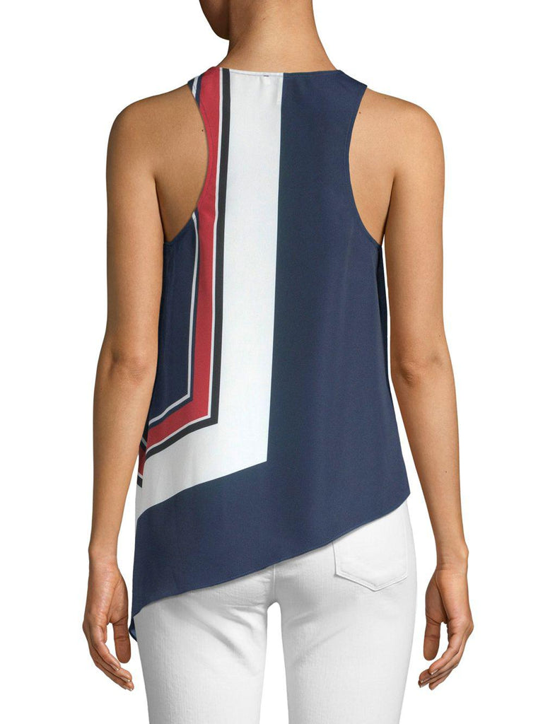 Joie Edweina Asymmetrical Sleeveless Top, Dark Navy Blue