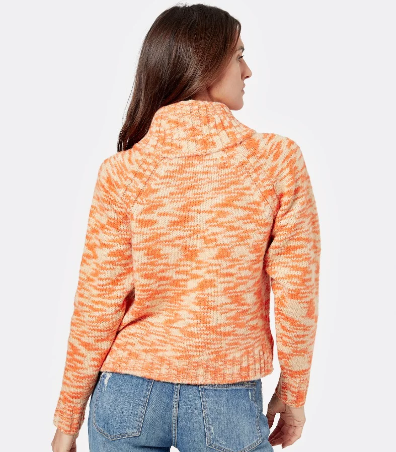 Joie 'Kaine' Chunky-Knit Turtleneck Pullover Sweater, Tiger Lily