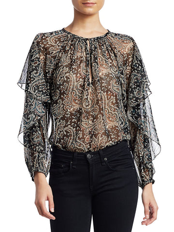 Joie 'Jailee' Animal-Print Cropped Jumpsuit, Ecru