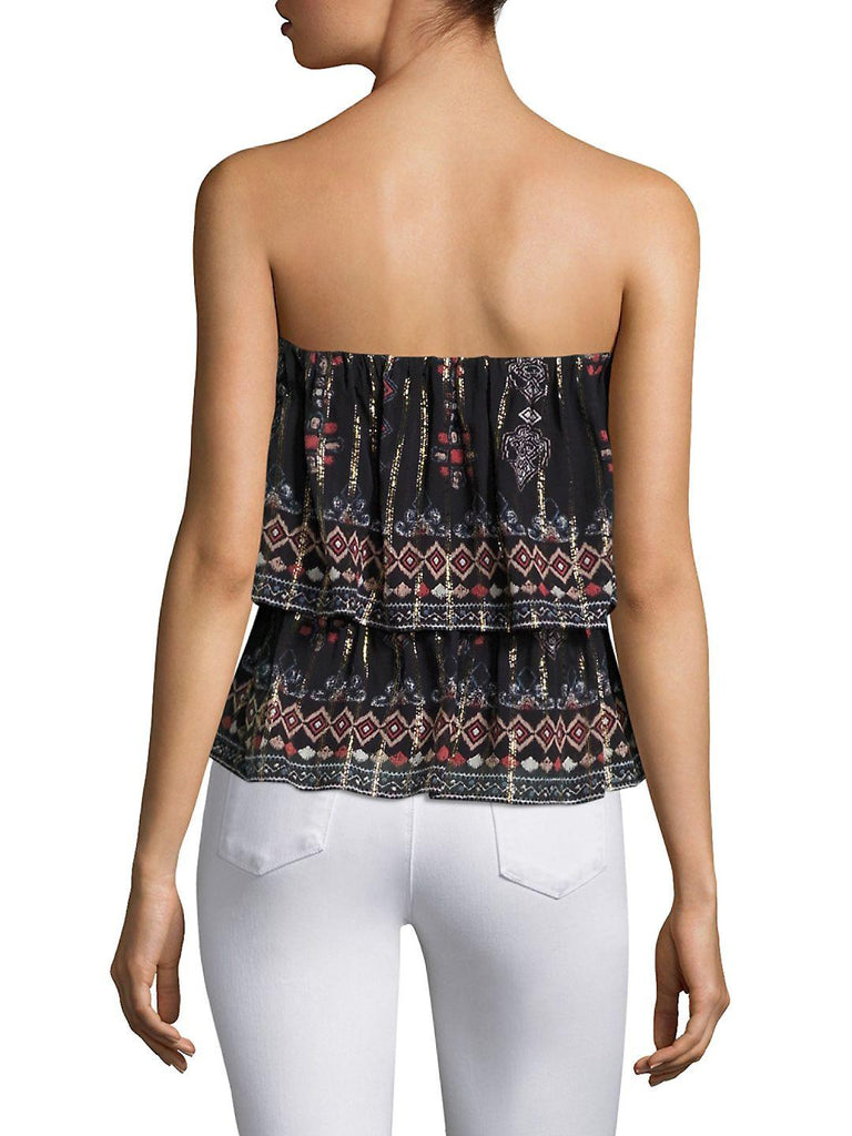 Joie 'Lyane' 2-in-1 Layered Printed Silk Skirt/Top, Caviar