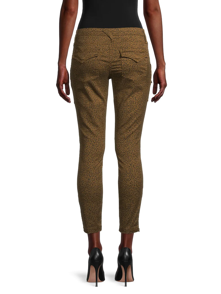 Joie Park Skinny Utility Animal Print Crop Pants, Lacquer