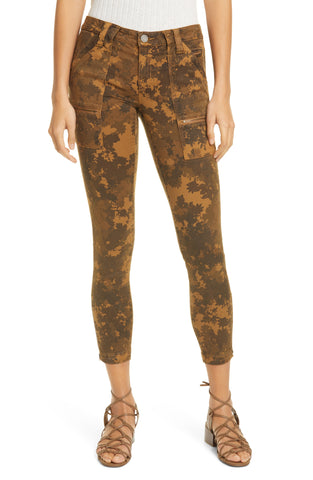 Joie Laurelle High Waist Button-Fly Cropped Jeans, Caviar