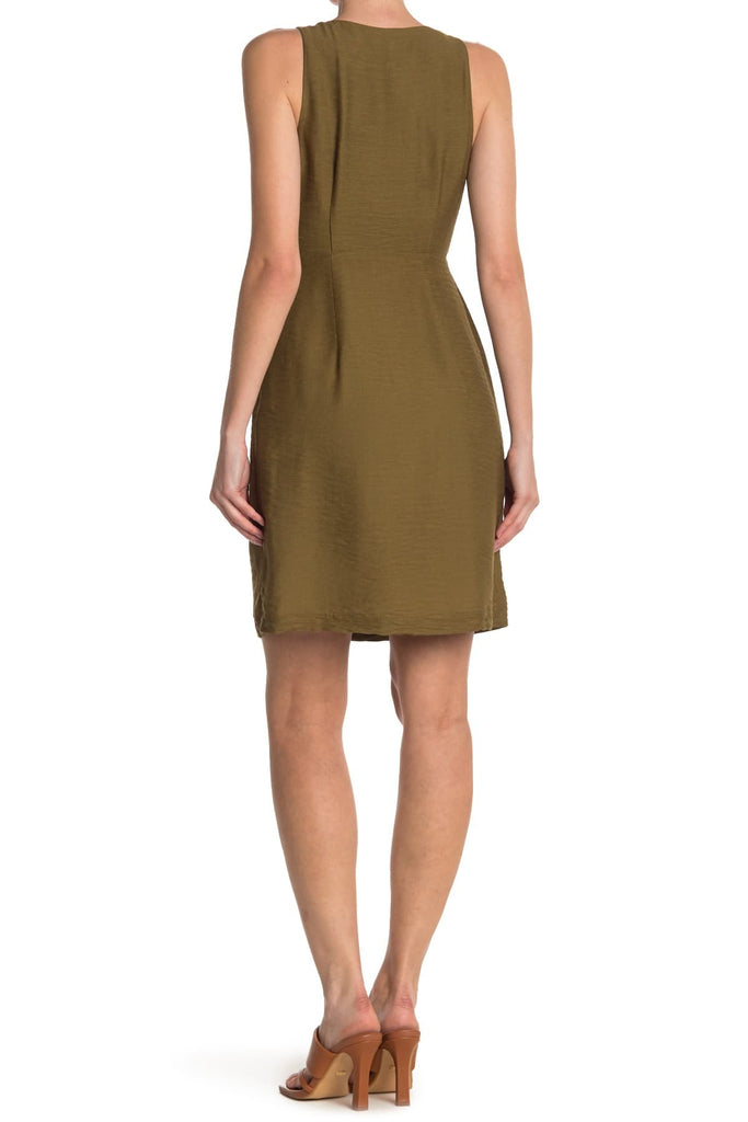 Joie Viara Textured Faux-Wrap Dress, Vintage Olive