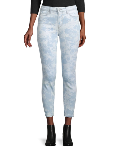 Joie Laurelle High Waist Button-Fly Cropped Jeans, Caviar