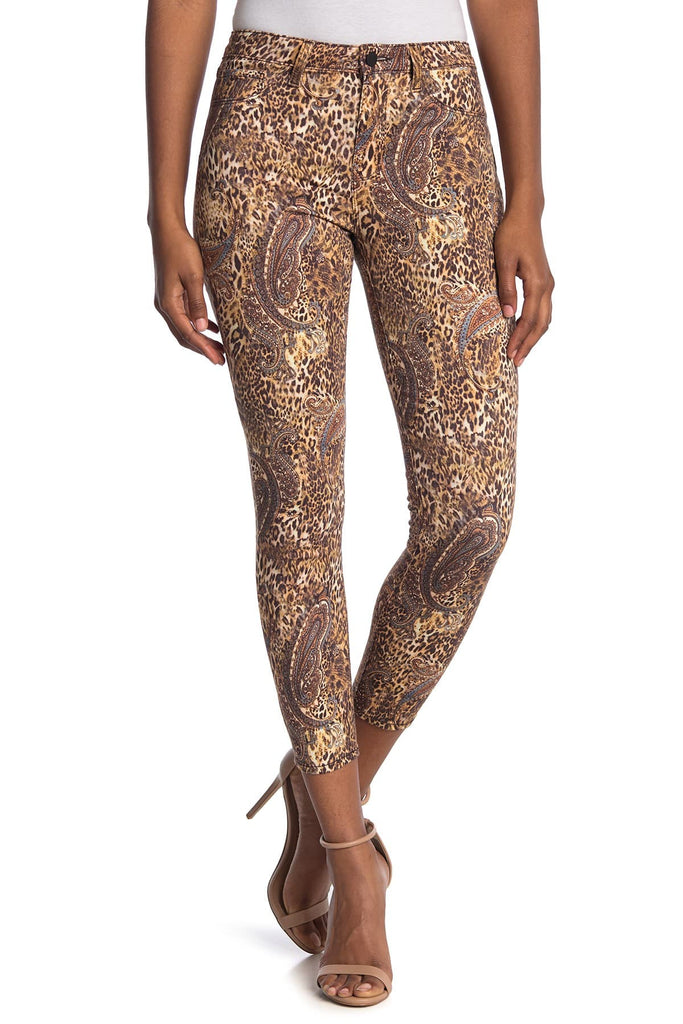 L'AGENCE Margot Leopard Paisley Skinny Jeans, Bronze Valencia