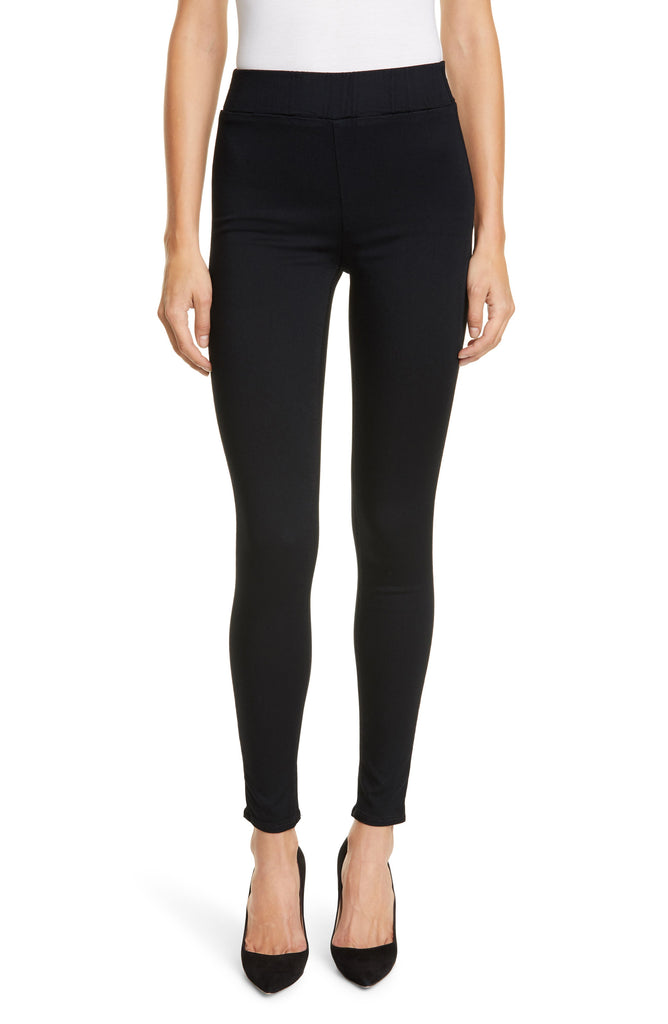 L'AGENCE Rochelle High-Rise Pull-On Skinny Jeans, Noir