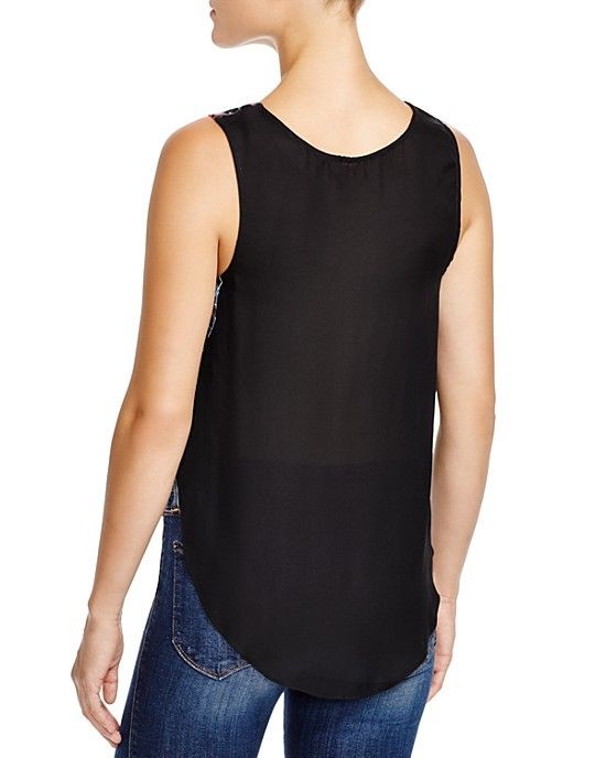 Mara Hoffman Crêpe de Chine Printed-Front Sleeveless Top, Multi