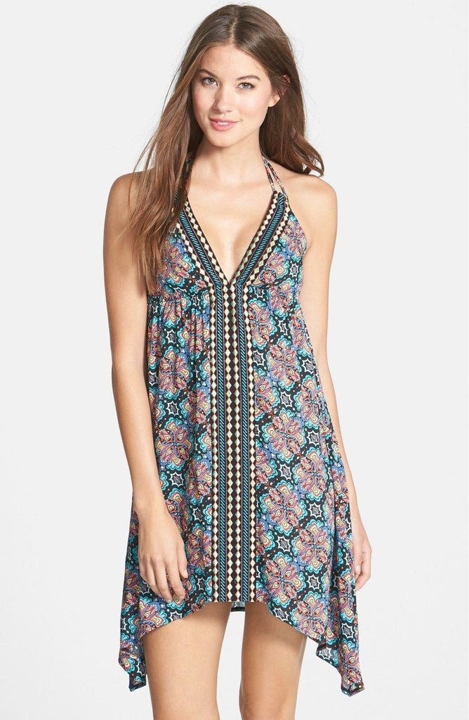 Nanette Lepore Paloma Swimsuit Cover-Up Halter Dress, Multi