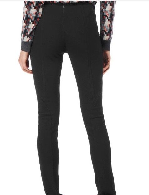 Rag & Bone Leather-Trimmed 'Van Dyke' Leggings, Black