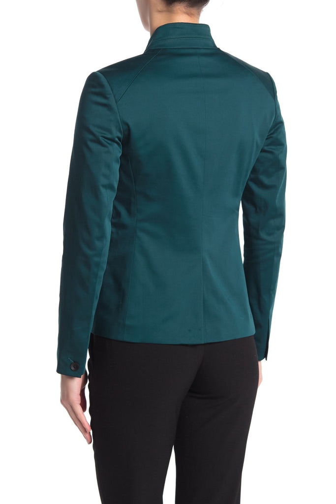 Rag & Bone Archer Cotton Sateen Blazer, Teal