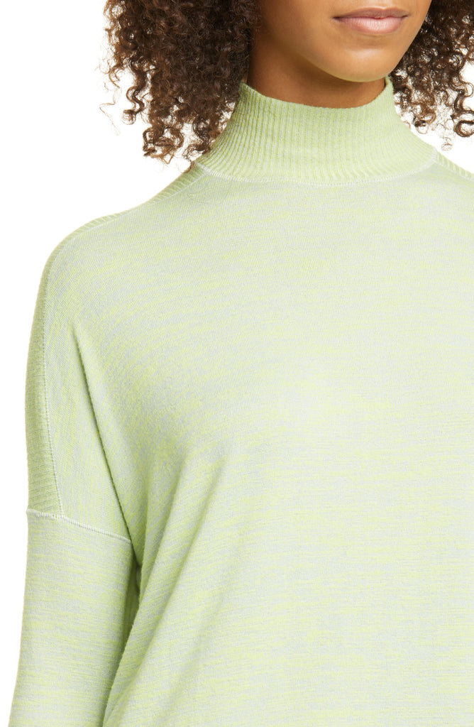 Rag & Bone Avryl Jersey Turtleneck Top, Lime Green Multi
