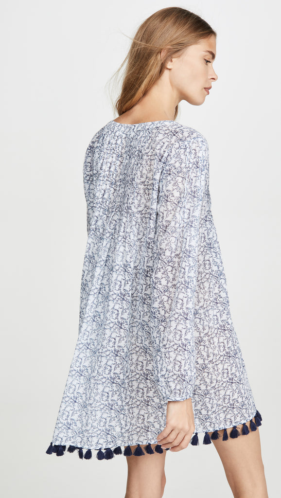 Roller Rabbit Royal Denmark Ziva Tunic Cover-up, White/Blue