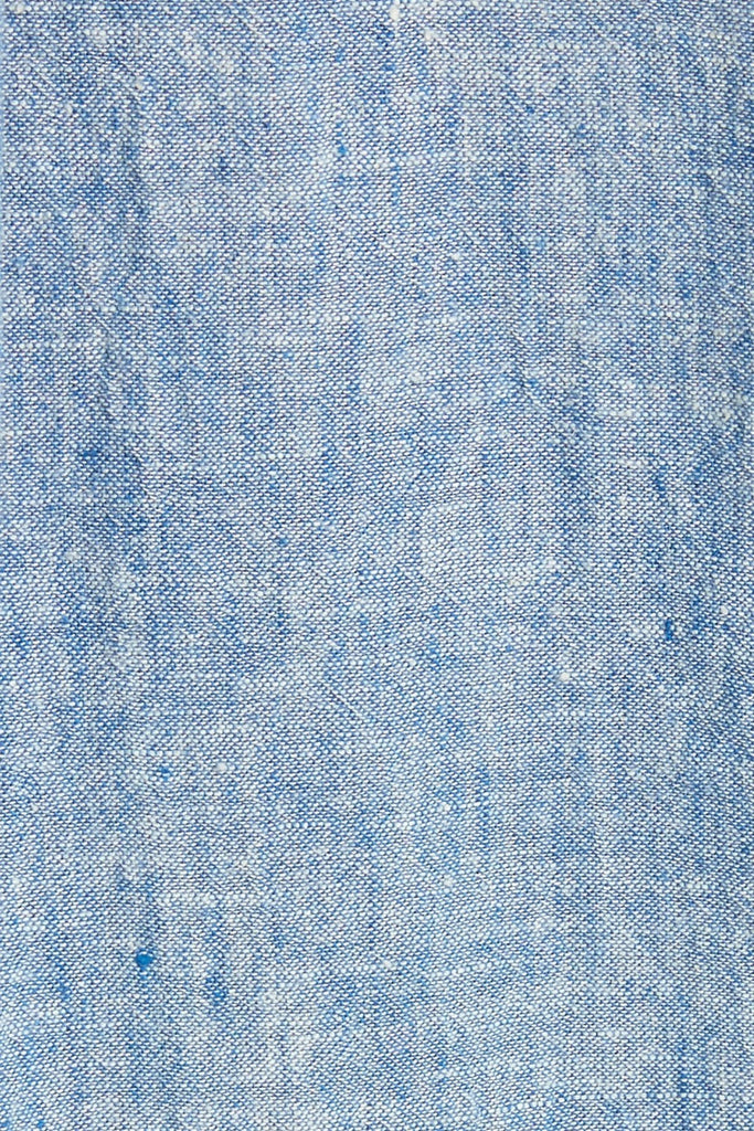 Soft Joie 'Amiri' Cotton-Linen Roll-Sleeve Dress, Indigo