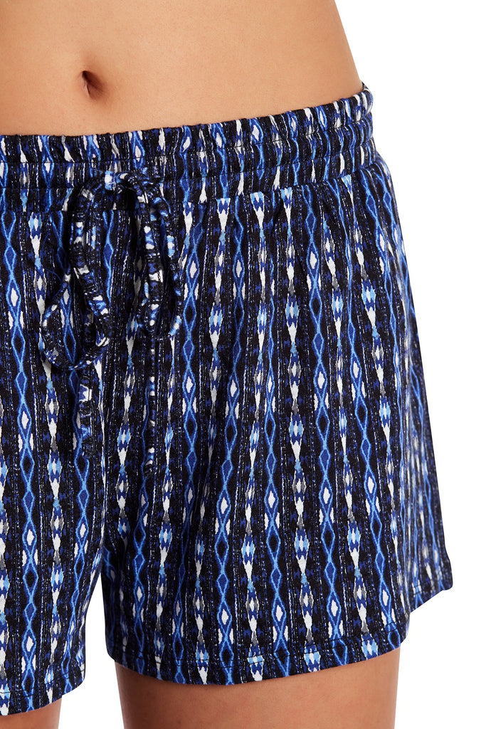 Soft Joie Katalin Geo-Print Shorts, Deep Ultramarine Blue