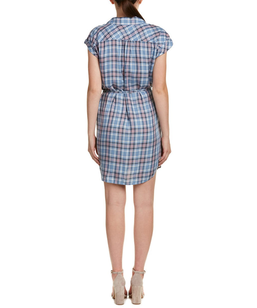 Soft Joie Safia Belted Plaid Shirt Dress, Copenhagen Blue