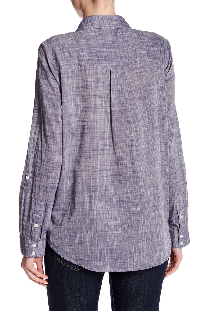 Soft Joie 'Sania' Button Front Cotton Blouse, Crossdye Chambray