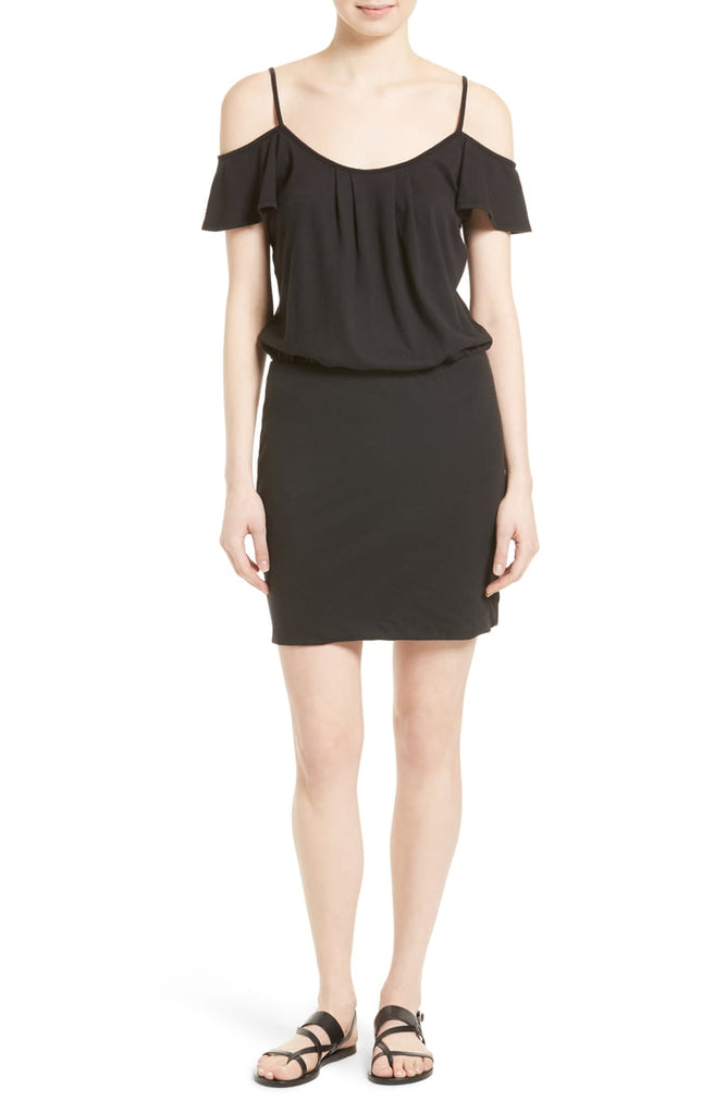 Soft Joie Tahlia Cold-Shoulder Blouson Dress, Caviar Black