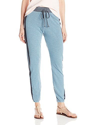 Splendid Women's Slub Heather Jersey Mix Drawstring Pants, Blue