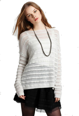 Theory Petteri Rosina Crepe Cold Shoulder Top, Black