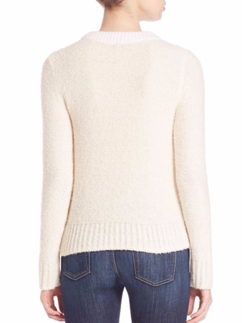 Theory Boska Frost Wool & Cashmere Sweater, Ivory