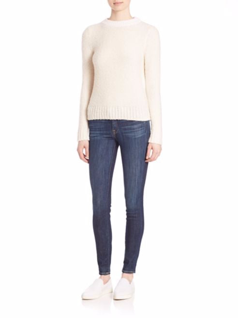 Theory Boska Frost Wool & Cashmere Sweater, Ivory