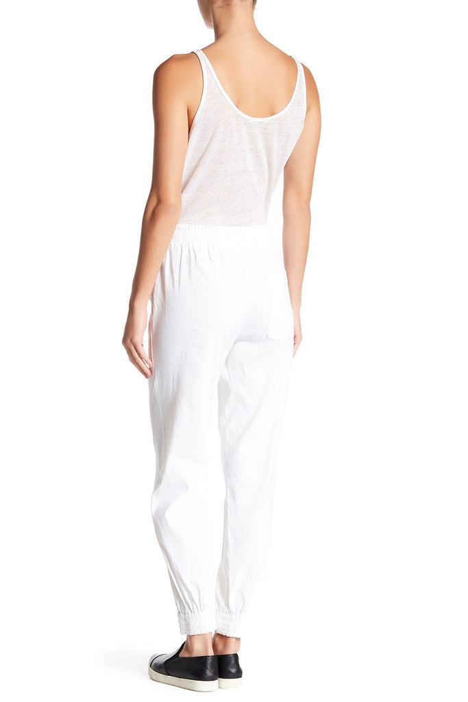 Theory 'Cortlandt' Linen-Blend Joggers Casual Pants, White