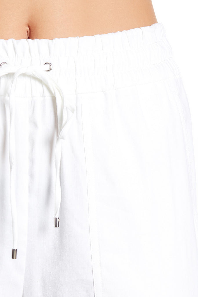 Theory 'Cortlandt' Linen-Blend Joggers Casual Pants, White